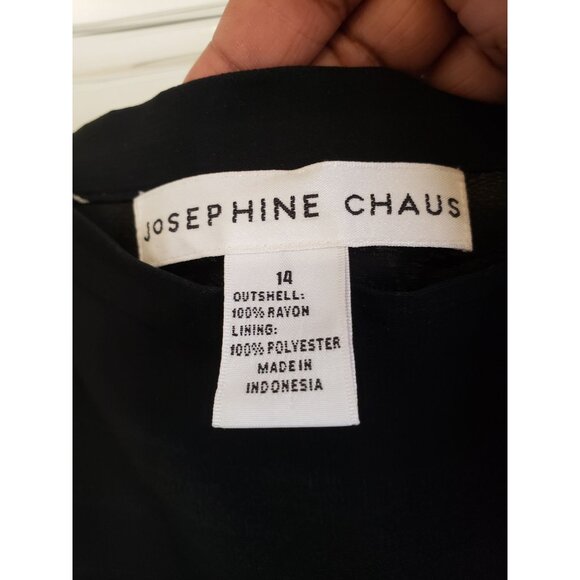 Josephine Chaus black, white striped, maxi, side split skirt, size 14 - Picture 6 of 6